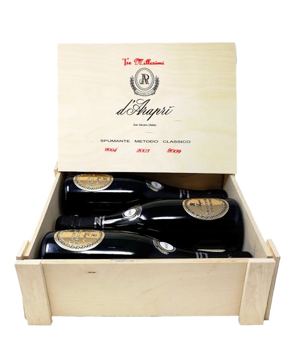 Cassa Legno 3 bottiglie BRUT Gran Cuvee XXISecolo M.C. 2007-2009-2012